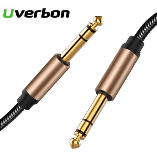 6.5mm Jack Audio Cable 6.35 Male to Male Aux Cable for Guitar Mixer Amplifier Bass Huawei Samsung Xiaomi Redmi Car Audio Cable