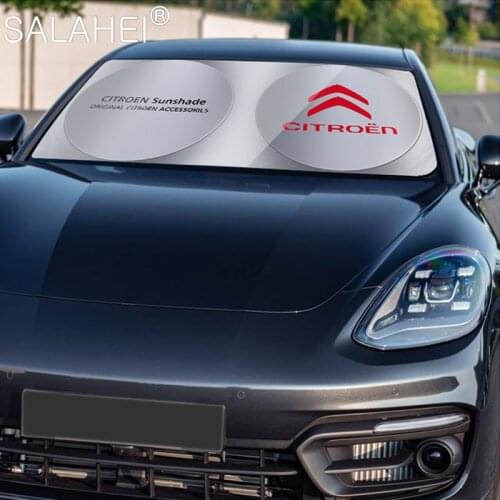 1PC Car Goods Anti-UV Waterproof Front Rear Windshield Foldable Sunshade For Citroen C2 C3 C4 C5 ZX Quatre Saxo Xsara Jimny 1.6