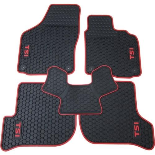 Free shipping rubber HK right-hand steering wheel car floor mats for Volkswagen Golf 5/6 Scirocco with GTI/TSI/R/R/GOLF logo