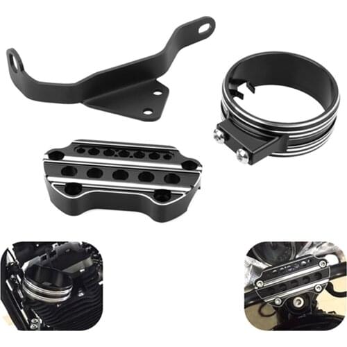 Side Mount Speedometer Relocation Mount Instrument Bracket Handlebar Top Clamp Kit For Sportster XL883 XL1200 2004
