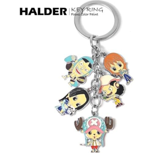 ONE PIECE Cosplay Key Chain Tony Choppe Keychains Aame Metal Accessories Toys Franky Pendant Backpack Medallion