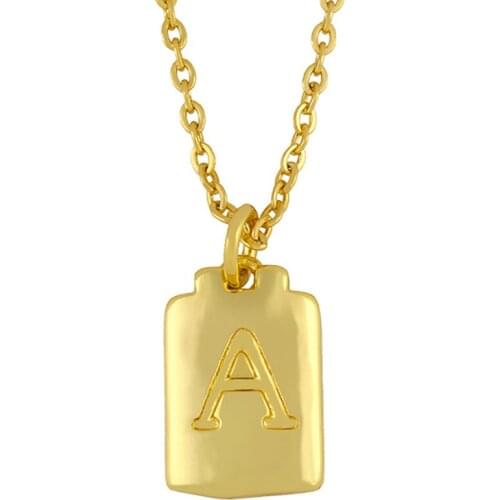 ZHINI Vintage Bohemia Gold 26 Letter Pendant Choker Necklaces For Women Simple Fashion Snake Chain Statement Necklace Jewelry