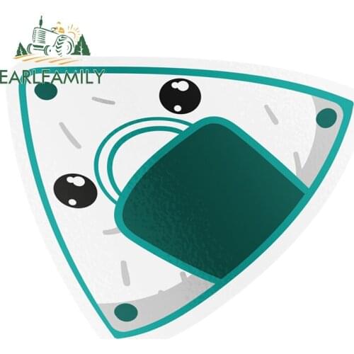 EARLFAMILY 13cm x 10.6cm For Kawaii Rice Roll Car Stickers Creative Anime Decals Waterproof Vinyl Windshield Decoration DIY