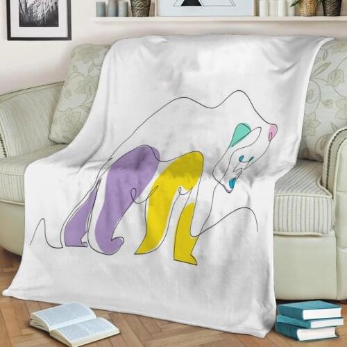 BEAR Flannel Throw Blanket 3D Printed Keep Warm Sofa Child Blanket Home Decor Textiles Dream Family Gift