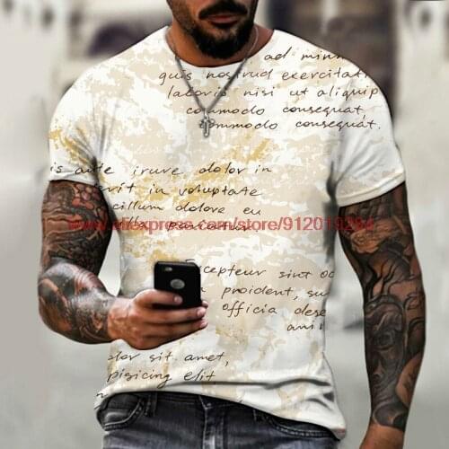 Sexy designer original letter printed T-shirt mens summer round neck short sleeve street fashion mens large size 6xl