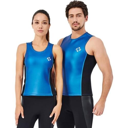 Smooth Wetsuit Vest 2mm/3mm Thermal Neoprene Wetsuit Sleeveless Top Diving Surfing Vest for Men Women