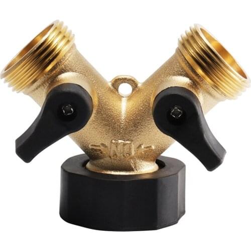 HOT SALE Home Garden Gardening Y-Type Water Pipe Joint Brass Double-Pass Shunt Quick Irrigation Quick Connect Water Divider