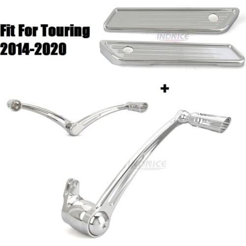 Chrome Shifter Lever Brake chrome Arm Saddlebag latch hinge covers Fit For harley 2014-2020 Electra Glide Ultra Classic FLHTCU U