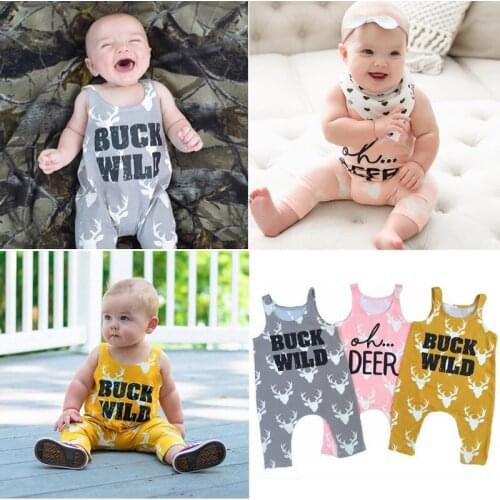 Summer Newborn Boys Girls Romper Sleeveless Jumpsuit Cartoon Print Baby Clothes Overalls Child Outfit infant pant Christmas A123