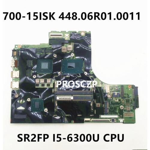 Free shipping For Lenovo ideapad 700-15isk Laptop motherboard 15221-1 448.06R01.0011 With SR2FP I5-6300U CPUworking well