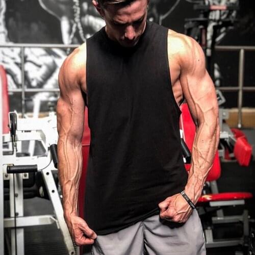 Mens 2019 Summer new gyms Fitness bodybuilding Tank Tops workout clothing cotton male sleeveless Sling shirt Vest undershirt