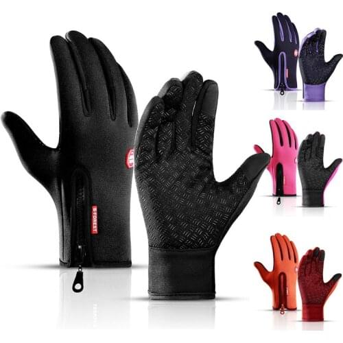 Cycling Gloves Winter Warm Cycling Full Finger Gloves Non Slip Gel Pad Breathable Men And Women Sports Gloves