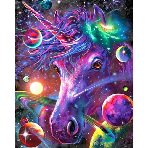 Full Square or round Drill 5D DIY Diamond Painting Color unicorn Embroidery Cross Stitch 3D Fantasy Home Decor WG1162