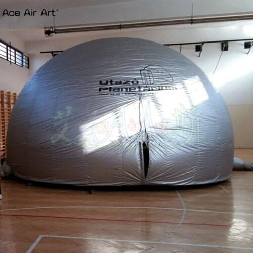 Silver Gray color and zipper door system inflatable planetarium astronomical dome tent on discount