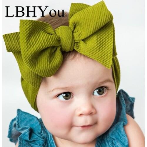 1pcs Big Bow Baby Headwrap, Top Knot Baby Headbands, Adjustable Bow Turban headband Over Size Toddler Girls Hair Accessories