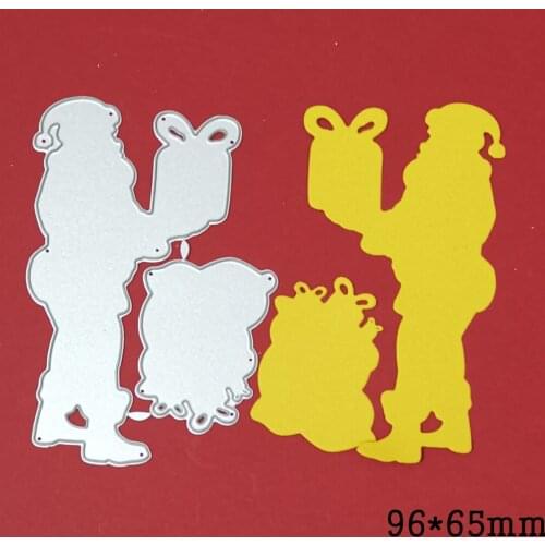 Christmas Metal Die Cut Santa Claus Carry Gift Crafts Cutting Dies Stencil For DIY Scrapbook Embossing Paper Cards Decorative