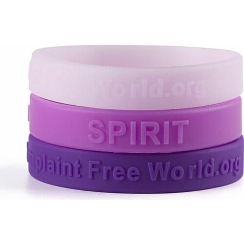 1PC A Complaint Free World.org Silicone Bracelets&Bangles Sporty Purple Spirit Wristbands Men Women Lovers' Student Gifts SH285