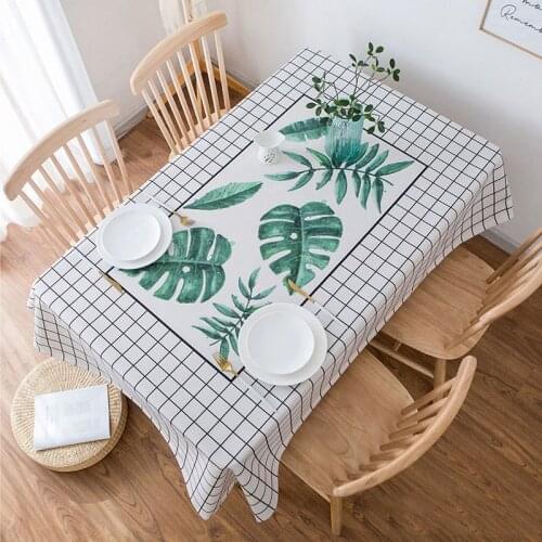 Tropical Leaf Tablecloth Kitchen Table Cover Para Casa Manteles Tablecloths Rectangular Wedding Party Table Cloth Home Decor