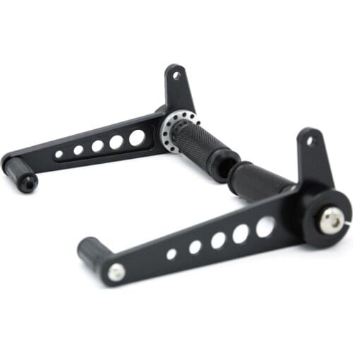 Universal CNC Aluminum Foot Pegs Rearsets Footrest Footpeg For Cafe Racer Custom Bobber CB KZ GT GB RD XS SR