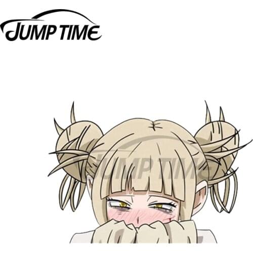 Jump Time 13 x8cm For My Hero Academia Toga Peeker Graffiti Car Stickers Decoration Decal Campervan Windows Sunscreen Decoration