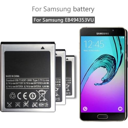 High Quality 1200mAh EB494353VU Battery for Samsung Galaxy mini GT S5570 S5250 S5330 S5750 S7230 T499 GT-i5510 Mobile Phone