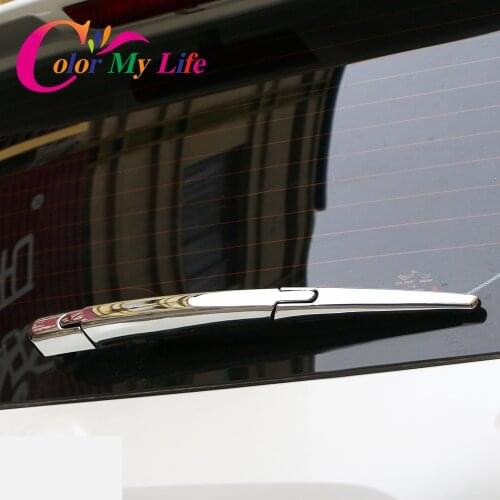 Color My Life Chrome Rear Water Wiper Protection Cover Wiper Windshield Blade Trim Sticker For Nissan Juke 2015-2017 Accessories