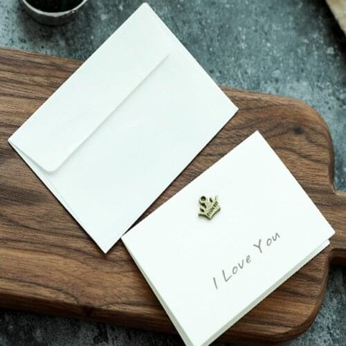 10PACK blessing card with envelope greeting retro cards Metal Festival towers clover crown triumphal arch