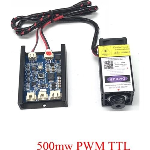12V point laser blue violet 500mW adjustable focus 405nm DIY laser engraving machine with TTI / PWM drive + goggles