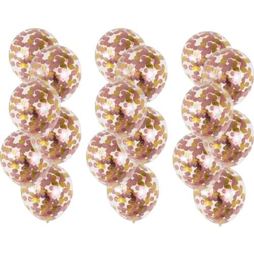 18pcs White Rose Gold Confetti Balloons Birthday Party Wedding Valentines Day Decoration Helium Air Globos Party Latex Ballon