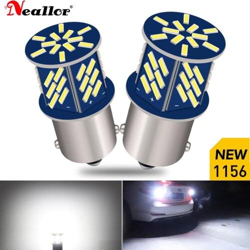 2pcs 12V White P21W 1156 BA15S 7506 42SMD Led Bulb 1000LM Vehicles Backup Tail Turn Signal Parking Indicator Light DRL Daylight