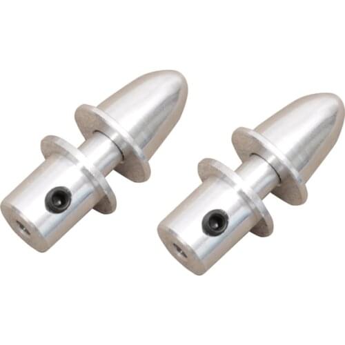2PCS Aluminum Alloy Bullet Propeller Clip Motor Shaft 5mm Extrude Props Adapter Clamp AC378 for RC Aircraft Fixed Wing DIY Parts