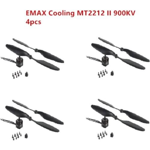 4 sets Original EMAX Cooling MT2212 II 900KV CW CCW Brushless Motor with 1045 Propeller for RC Multicopter