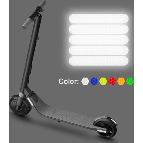 5pcs Reflective Stickers For Ninebot ES1 ES2 ES3 ES4 E22 E25 Electric Scooter Skateboard Car Night Train Safety Anti-reflective