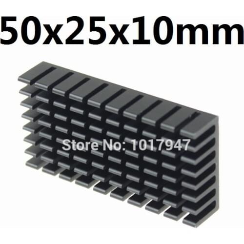 50 PCS Heatsink 50x25x10MM IC Heat sink Aluminum Cooling Fin 50X25X10MM