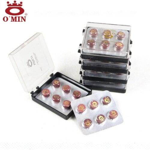 6 Pcs/lot Omin Snooker Cues Tip 10mm M Hardness Snooker Billiard Accessories China 2016