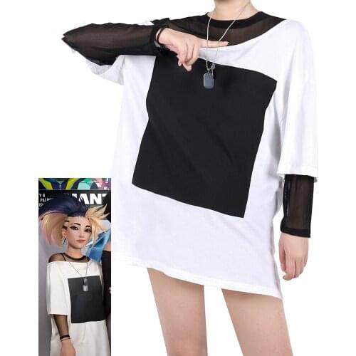 Anime LOL KDA Akali The Fist of Shadow KDA Daily Dress Cool Girl Uniform Stage Women Cosplay Costume Halloween Free Shipping New