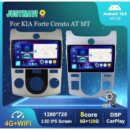 OKNAVI Android 10 GPS Car Radio Carplay For KIA Forte Cerato AT MT 2008 2009 2010 2011 2012 Stereo Auto WIFI OBD SWC Rear No DVD