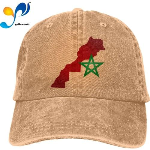 Baseball Hats Print 3D Morocco Logo Outdoor Leisure Washed Adjustable Hip Hop Hat Women Man Hats