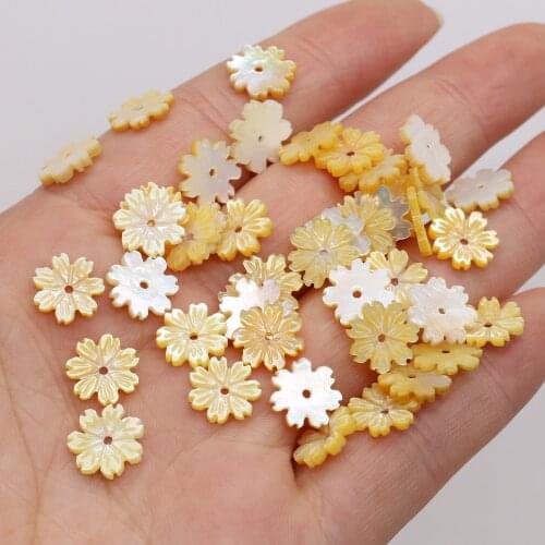 Hot Sale 5pcs Handmade Sea Shell Loose Beads Natural Shell Carved Flower Beads Making DIY Brooch Hairpin Crafts Accessories