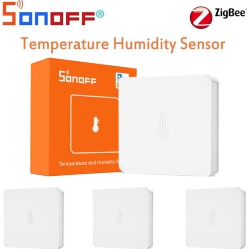 SONOFF SNZB-02 Temperature Humidity-Sensor Zigbee Real-time Data Detection Display Via EWeLink App Works With IFTTT ZBBridge