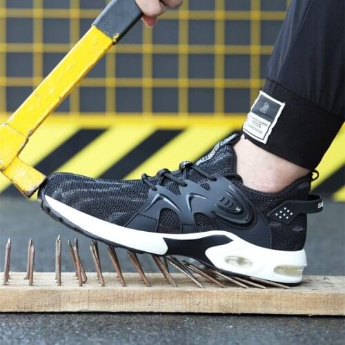 Breathable Light Safety Shoes Men Puncture-Proof Work Sneakers Male Indestructible Footwear Work Boots Steel Toe Shoes 2021