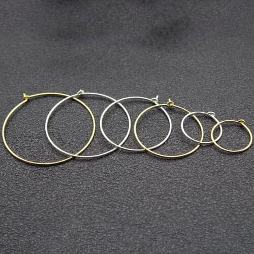 S925 sterling Silver Hypoallergenic Earrings Big Circle Ear Wire Hoops Earrings Hooks for DIY Jewelry Making Findings Supplies