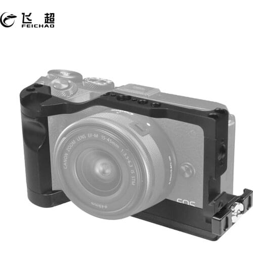 M6 Mark2 Camera Cage Rig w Cold Shoe Mounts Comfortable Grip for ARRI Handle for Canon EOS M6 Mark II Video Film Vlog Stabilizer