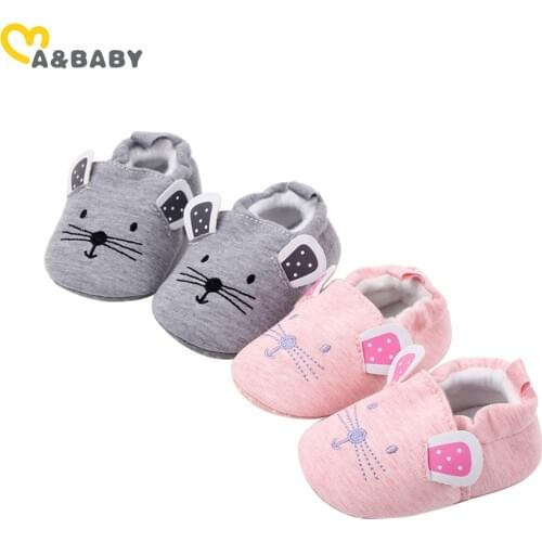 Ma&Baby 0-24M Newborn Infant Baby Girl Boy Crib Shoes Cartoon Animal Warm Shoes For Baby Autumn Winter