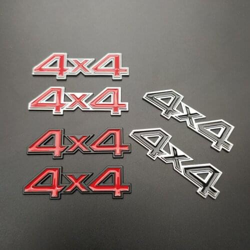 2pcs 3D Metal 4WD 4X4 Car Stickers Emblem Badge For JEEP Patriot Wrangler Grand Cherokee Compass Prado Car Styling