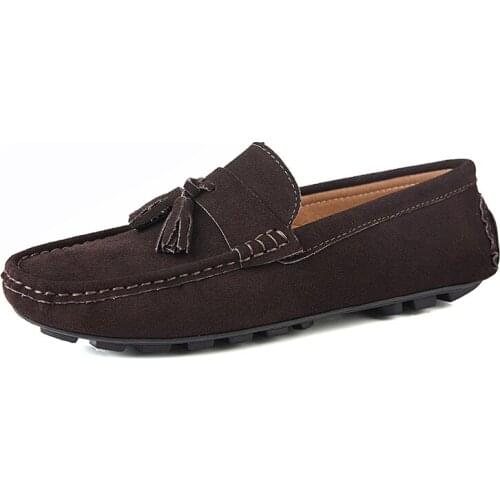 Men Casual Shoes Leisure Walk Comfy Footwear Suede Leather Loafers Moccasins Slip on Male Flats Male Driving Shoes Sneakers Man