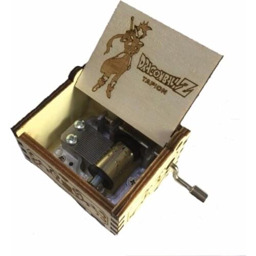 Dragon Ball Music Box Hand Crank Musical Box Carved Wood Musical Gifts,Play Dragon Ball Z-Tapion Theme naruto figure toy