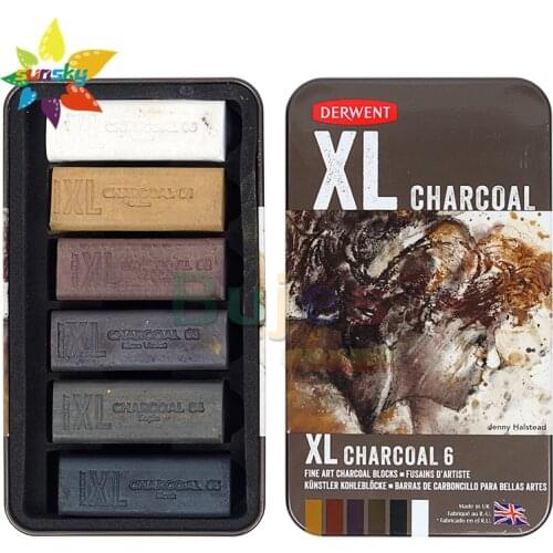 Original UK Derwent XL Giant thick water soluble color carbon graphite extra coarse water soluble graphite pen art supplies