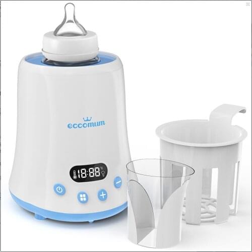 Eccomum 6-in-1 Baby Bottle Warmer Baby Feeding Bottle Fast Milk Warmer Baby Bottles Food Warmer with LCD Display and Timer
