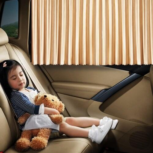 Full Set 4pcs Universal Car Window Side Sunshade Cover UV Protection Car Window Retractable Magnetic SunShade Curtain